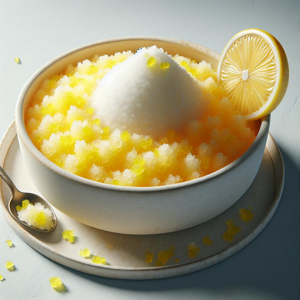 Granita de limón sin heladora