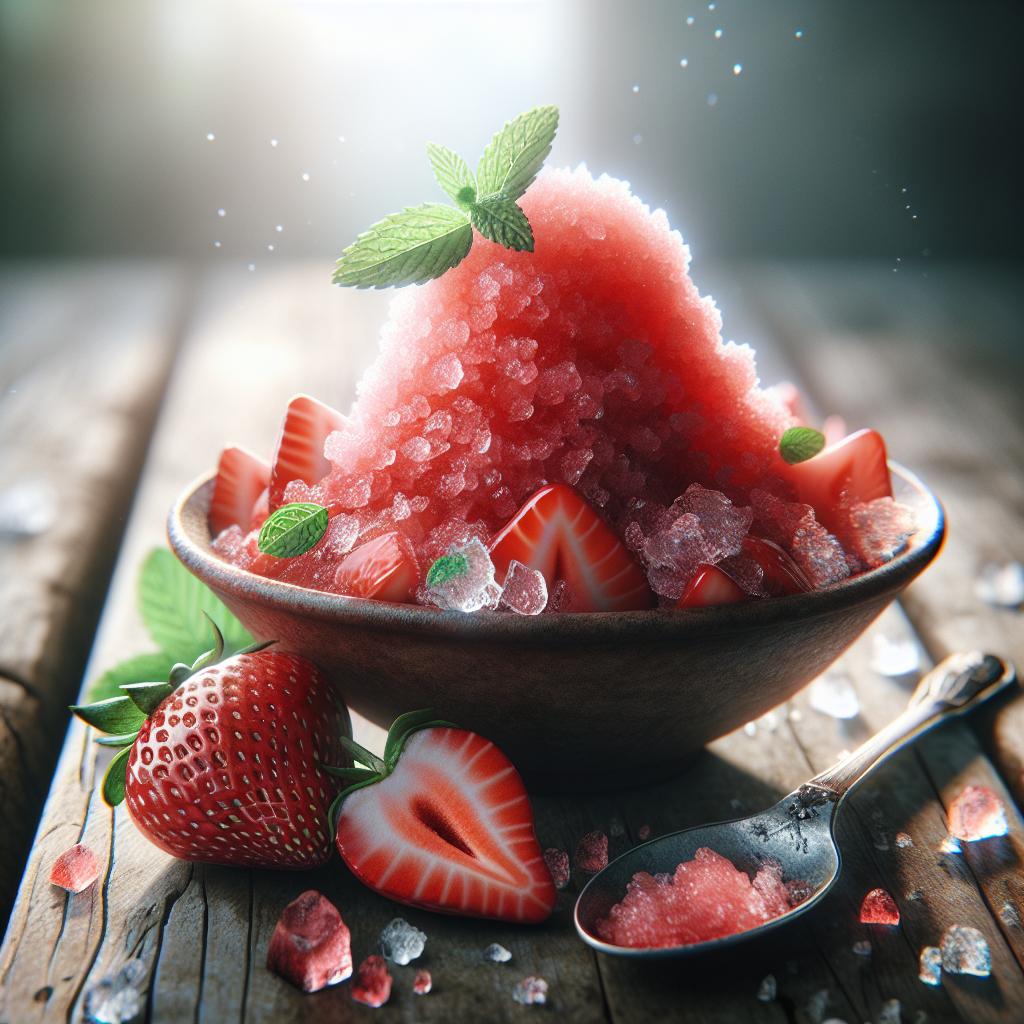 Granita de fresa