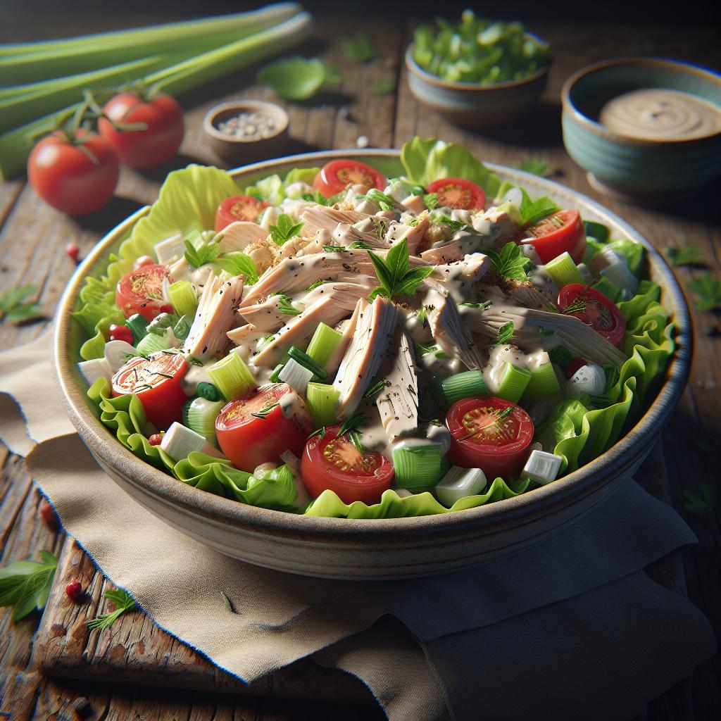 Ensalada cremosa de pavo