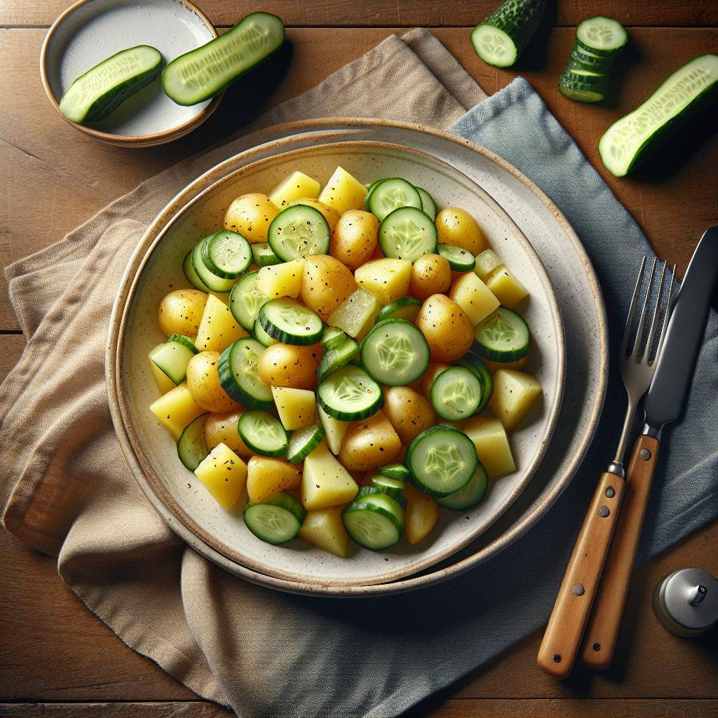 Ensalada de patatas y pepinos