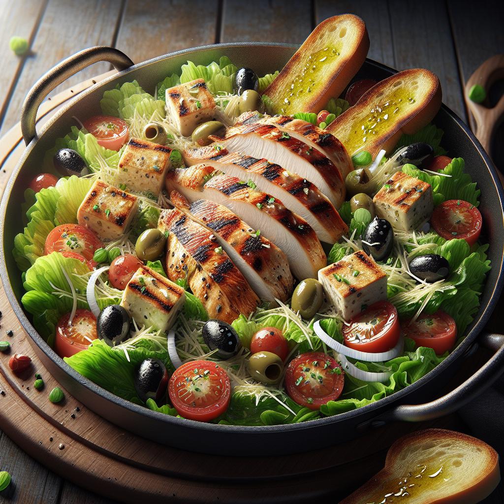 Ensalada de pollo asado
