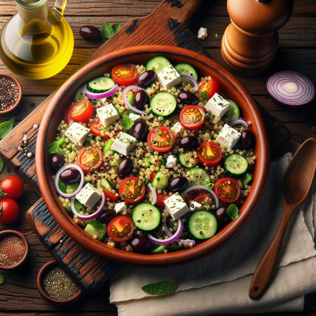 Ensalada de quinoa a la griega