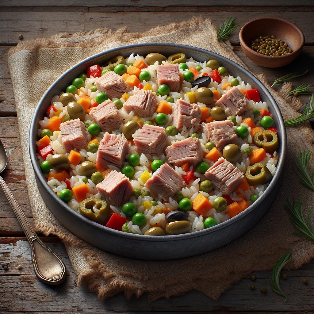 Ensalada de arroz con atún