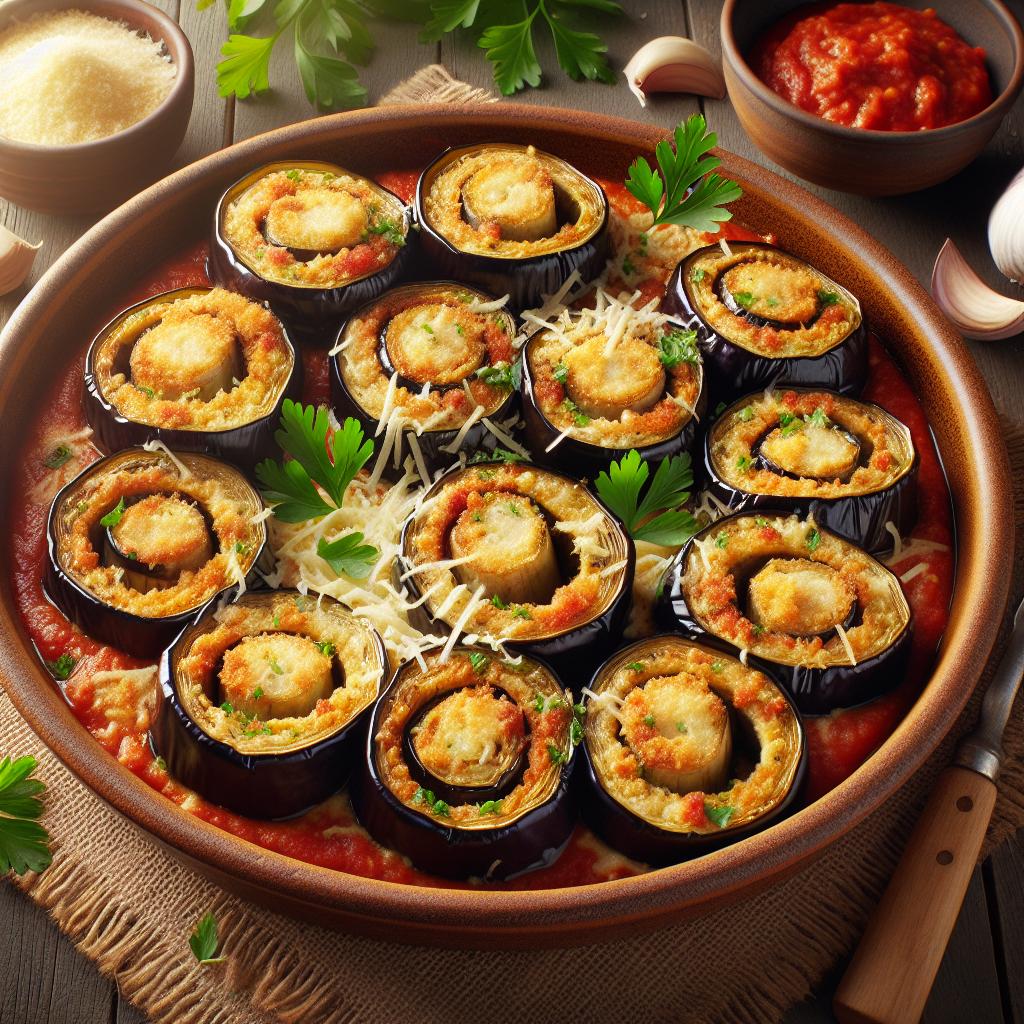 Rollitos de berenjena