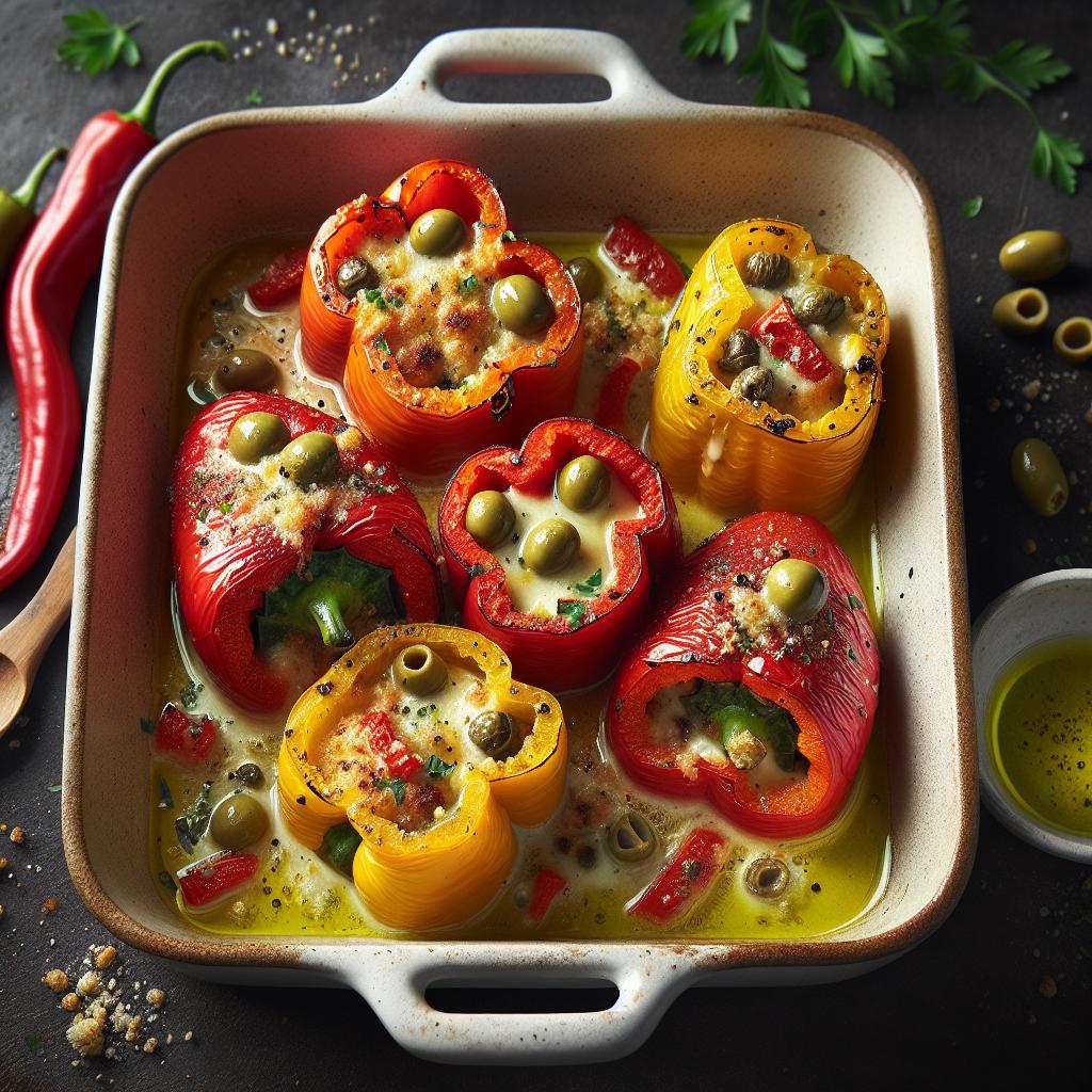 Rollitos de pimientos al horno