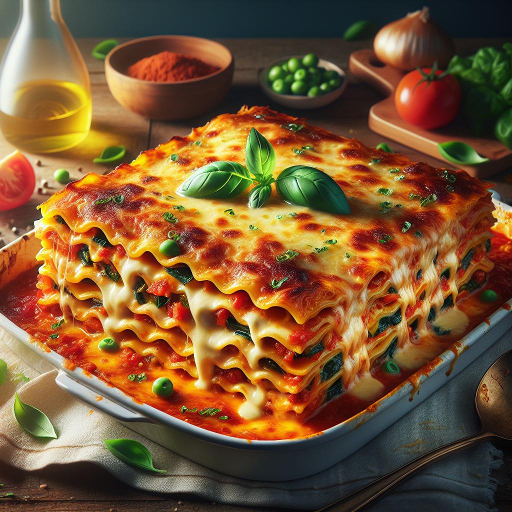 Lasañas de pan de molde con queso y ragú de verduras