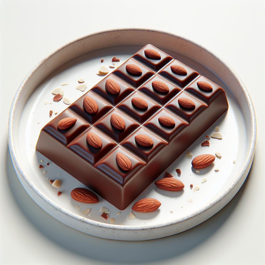 Lingote de chocolate con almendras