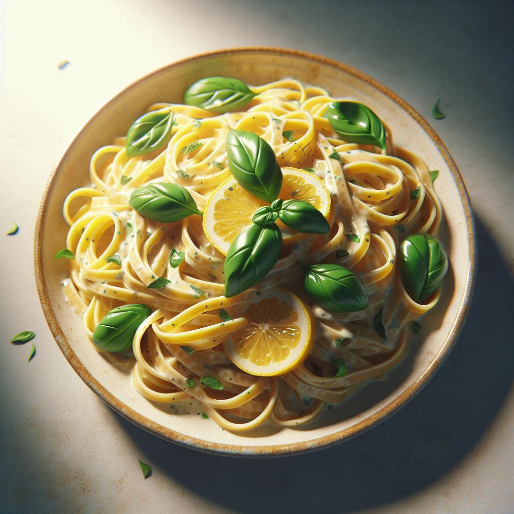 Linguine al Limón y Albahaca