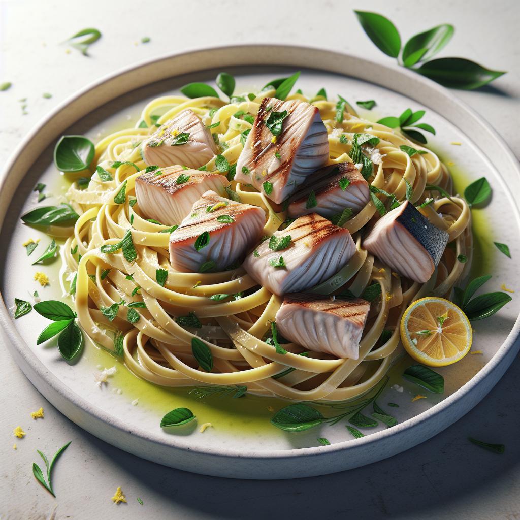 Linguine al pez espada