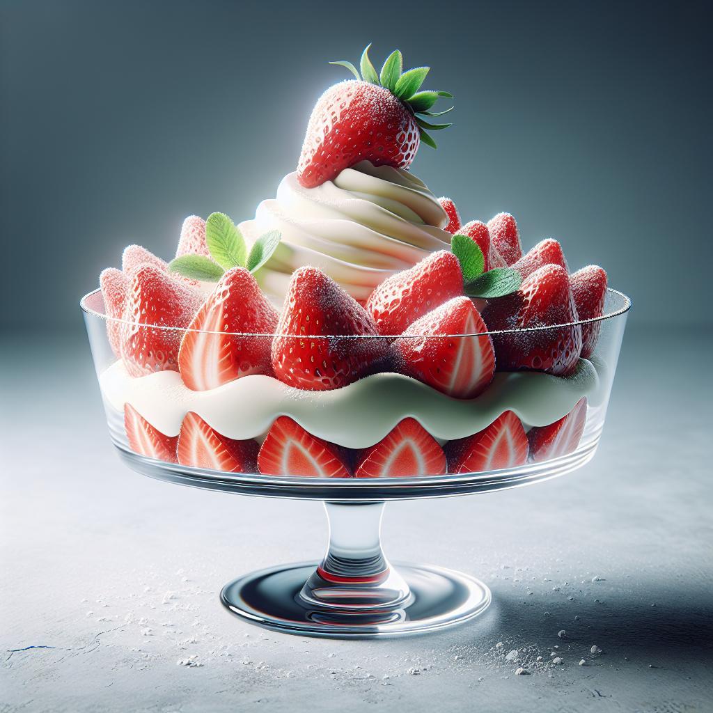 Mousse de chocolate blanco y fresas
