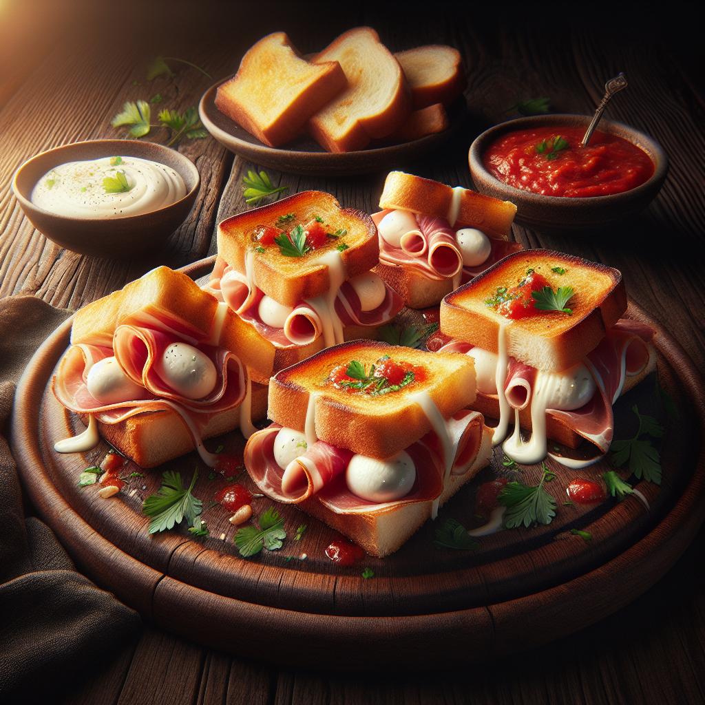 Mozzarella y jamón en carroza