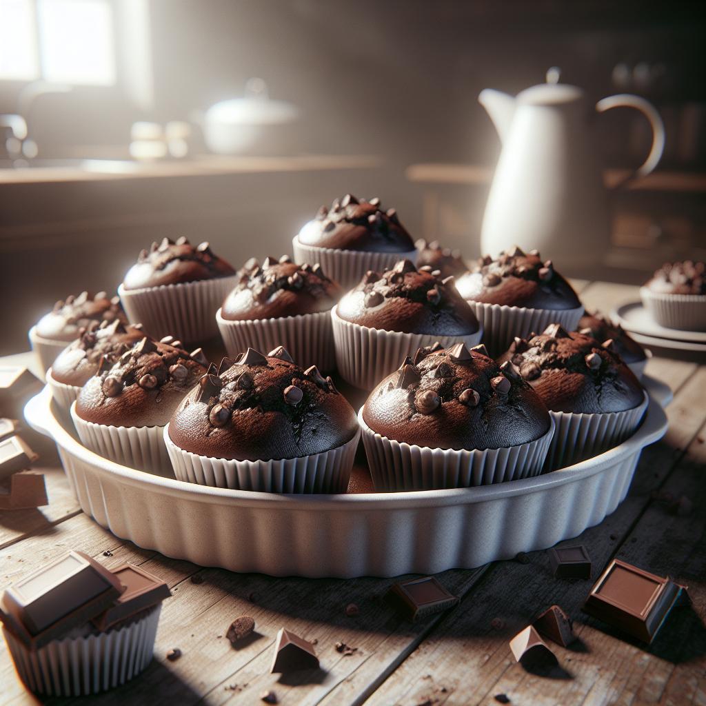 Muffin al agua y chocolate
