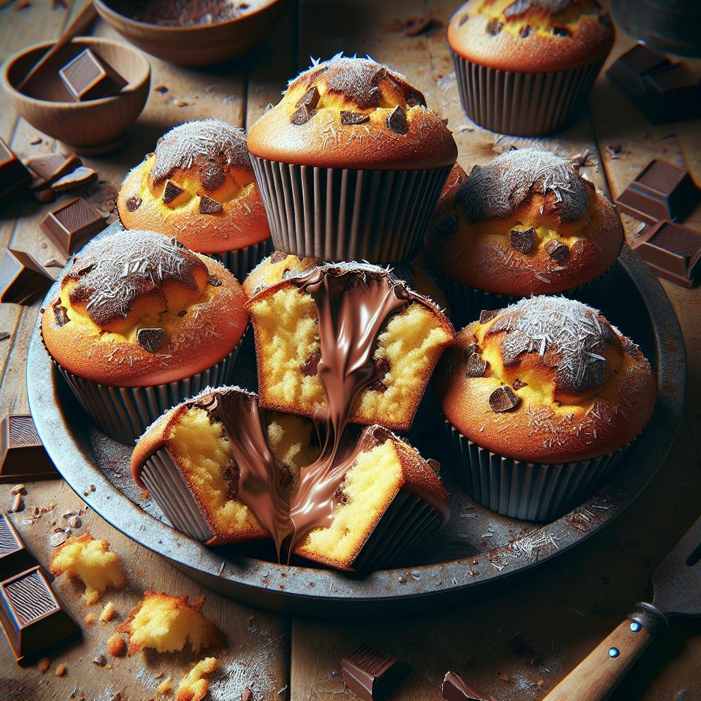 Muffins de coco y chocolate