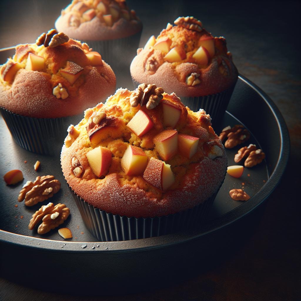 Muffin de manzanas y nueces