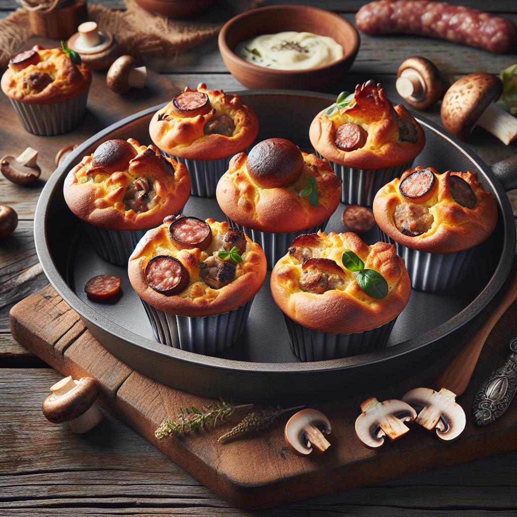 Muffins salados a la boscaiola