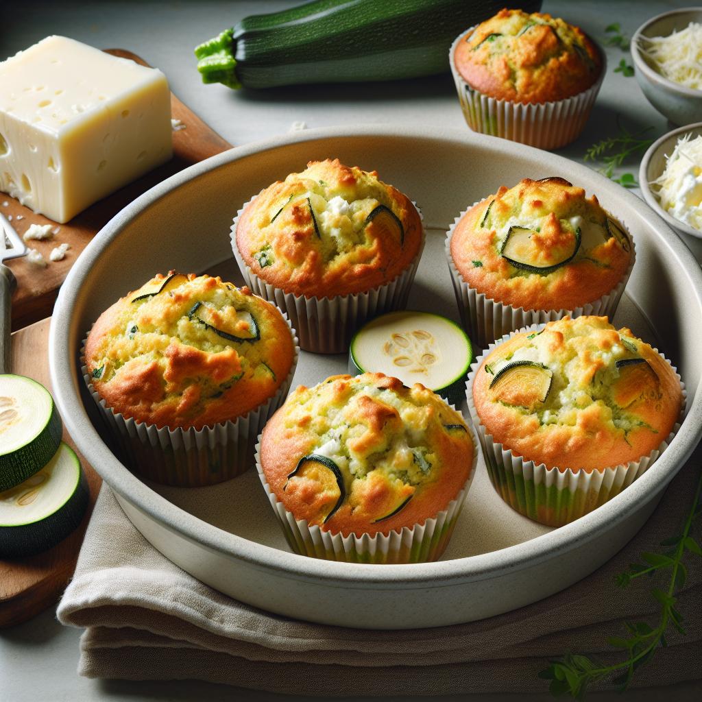 Muffins salados con ricotta y calabacines