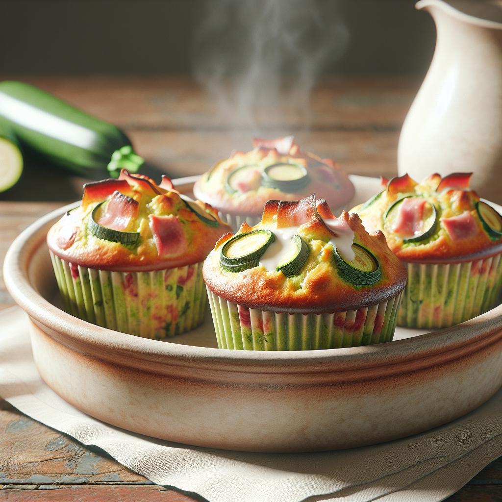 Muffins de calabacín y panceta