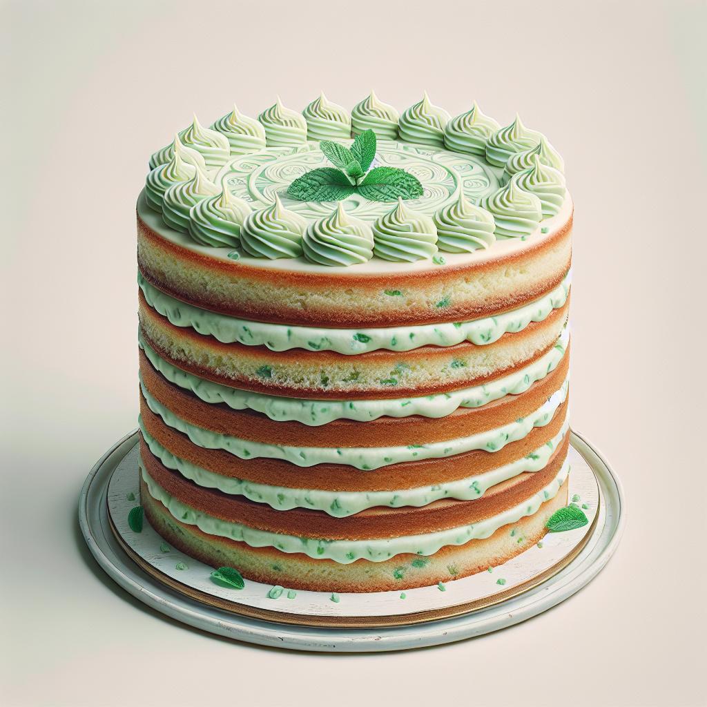 Naked cake de menta