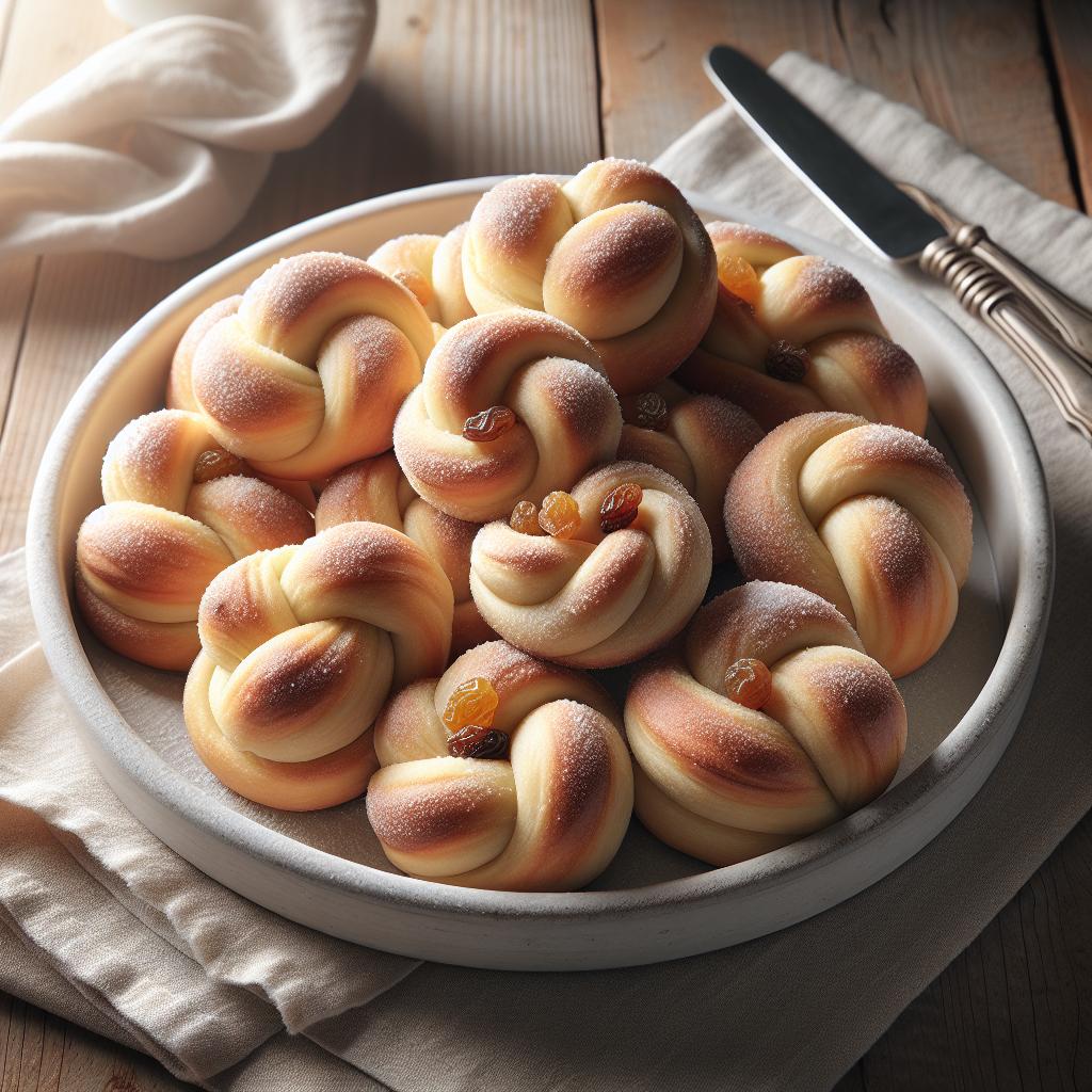 Nuditos de brioche con pasas