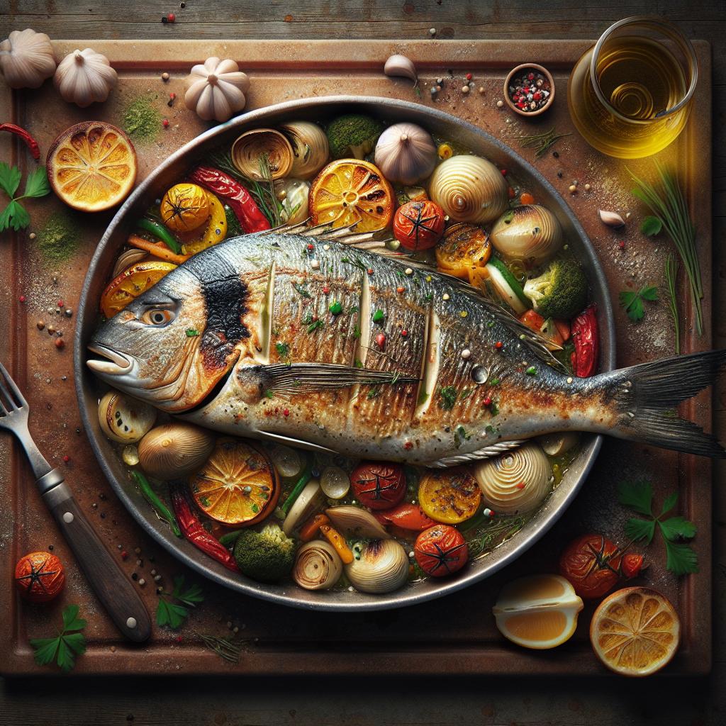 Ombrina al horno