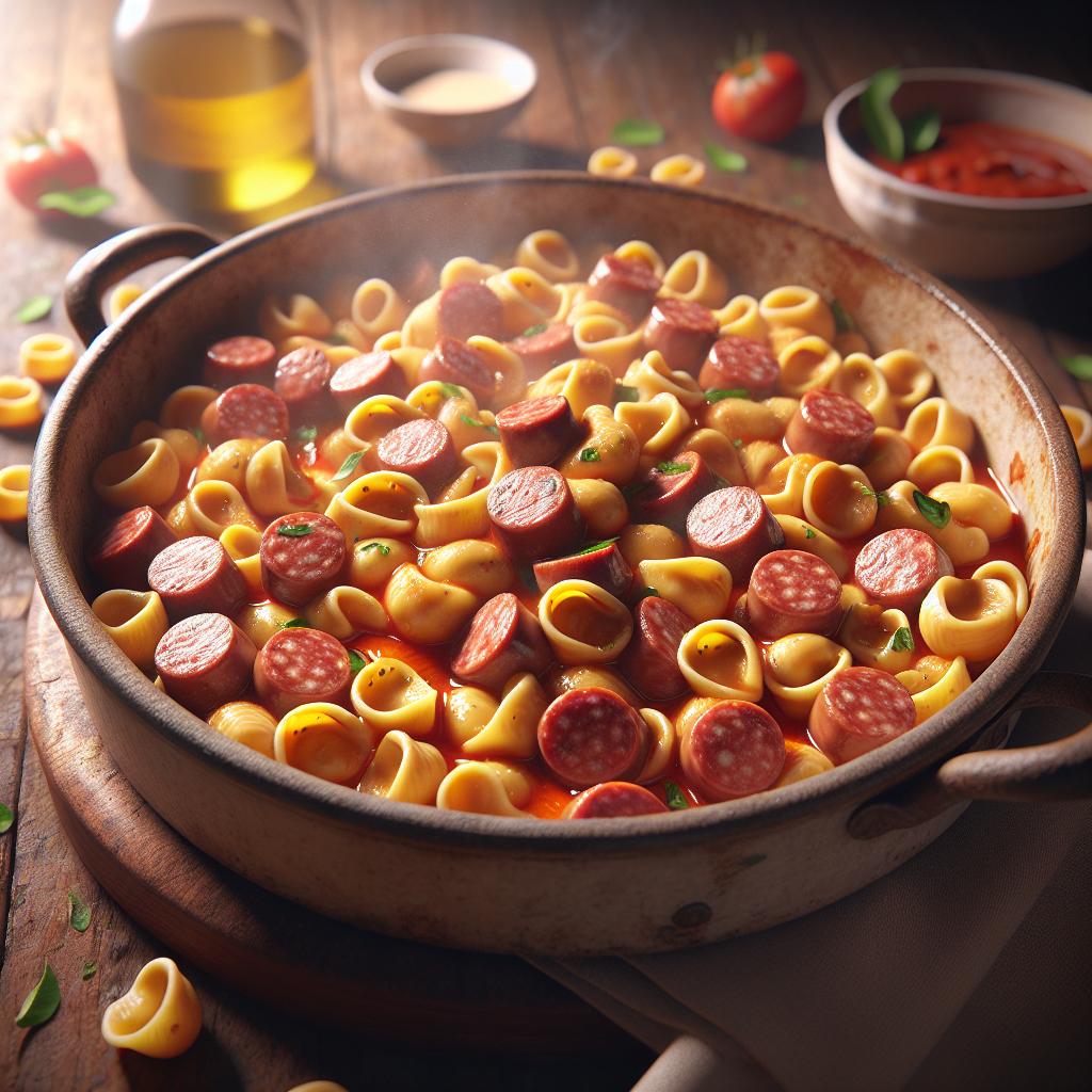 Orecchiette con salsa de salchicha