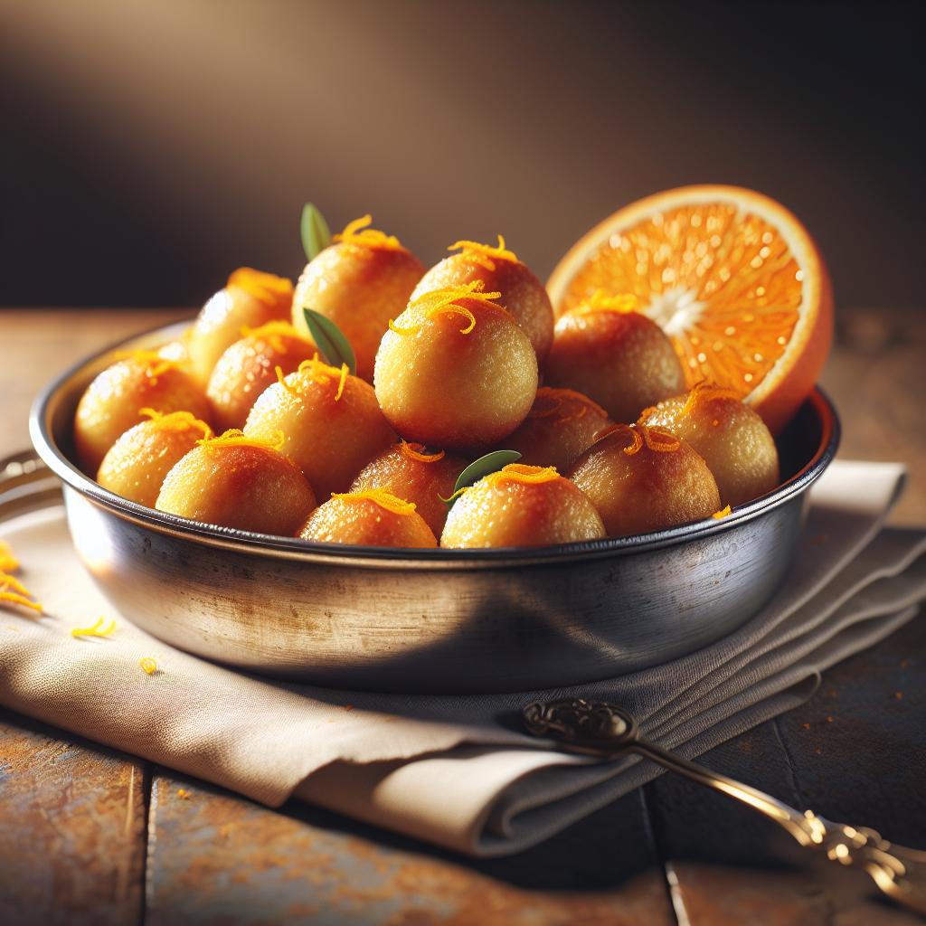 Bolitas de almendras y naranja