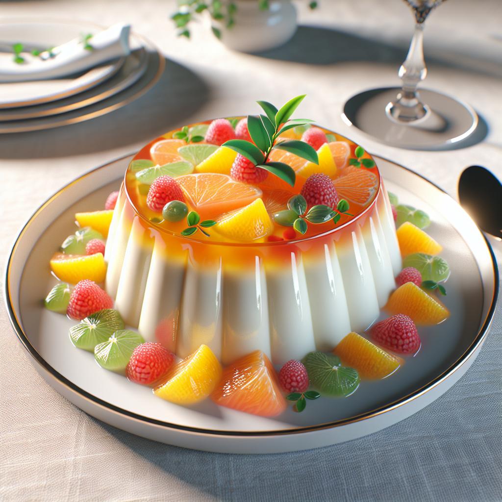 Panna cotta con salsa de cítricos