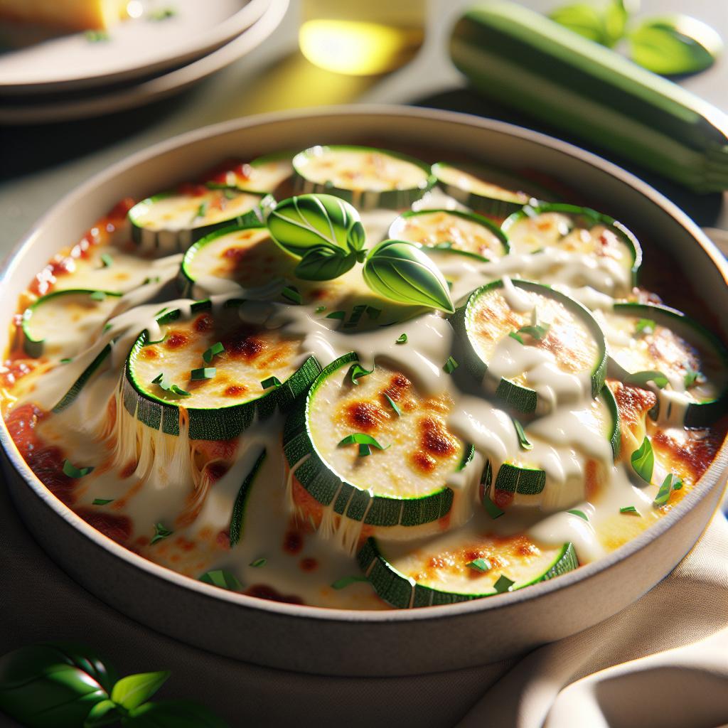 Parmigiana de calabacines blanca