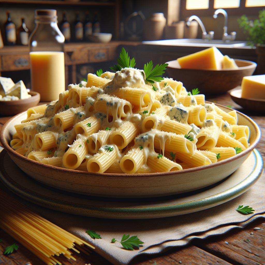 Pasta a los 4 quesos