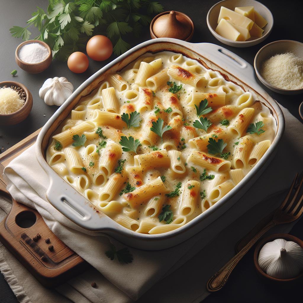 Pasta al horno blanca