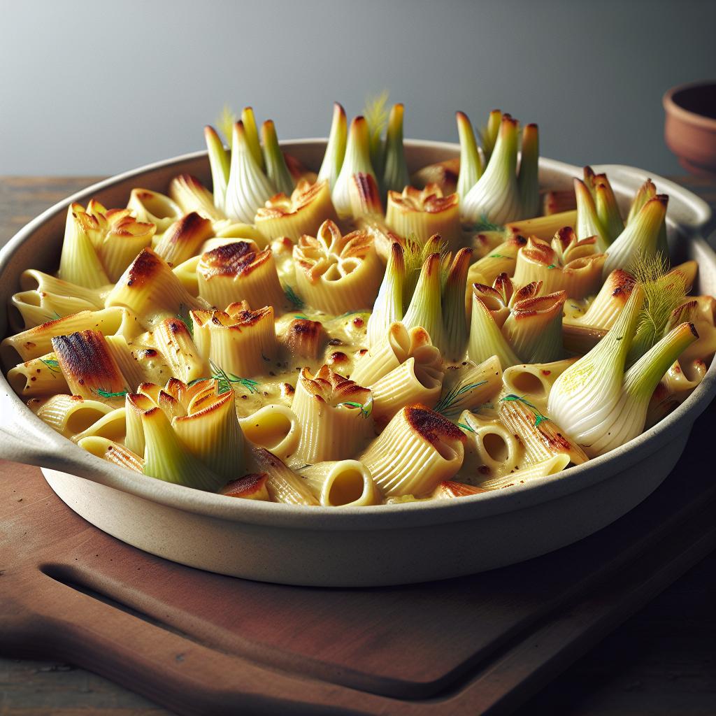 Pasta al horno con hinojos