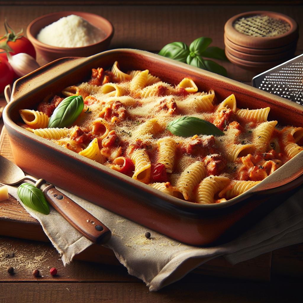 Pasta al horno pasticciata con ragú a la siciliana