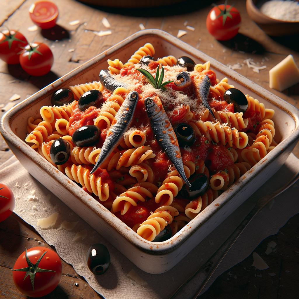 Pasta alici e olive