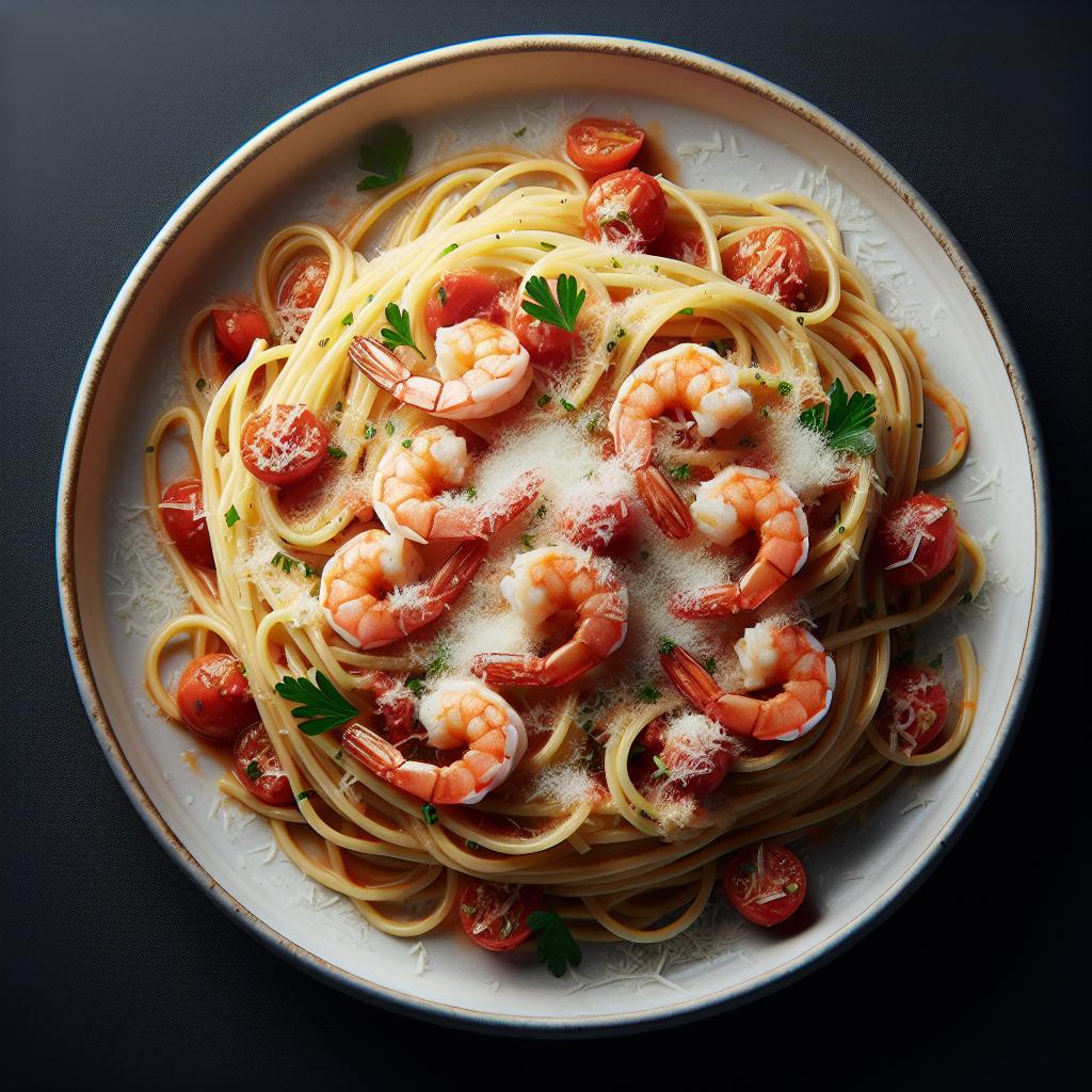 Pasta con gambas