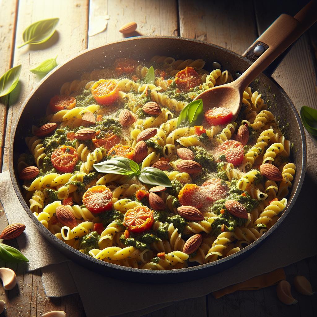 Pasta con pesto a la trapanesa