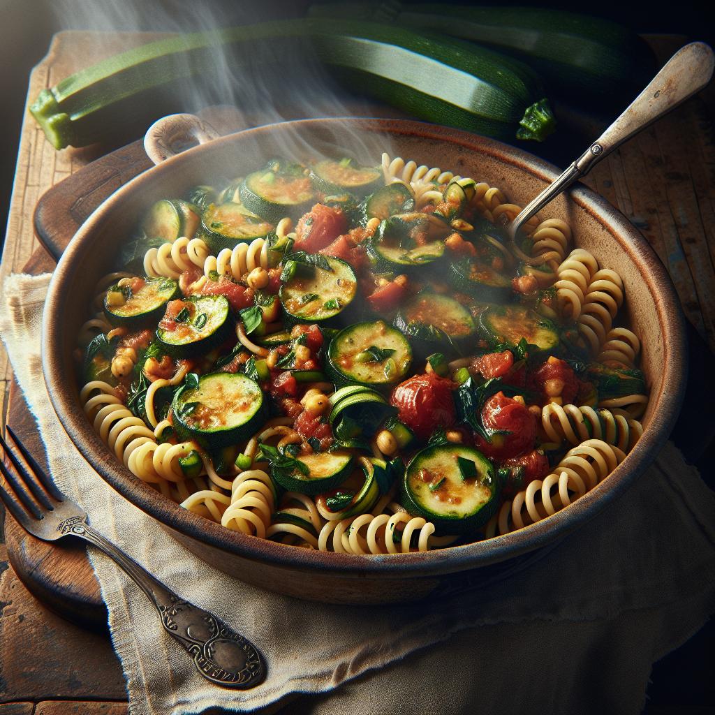 Pasta con ragú de calabacines