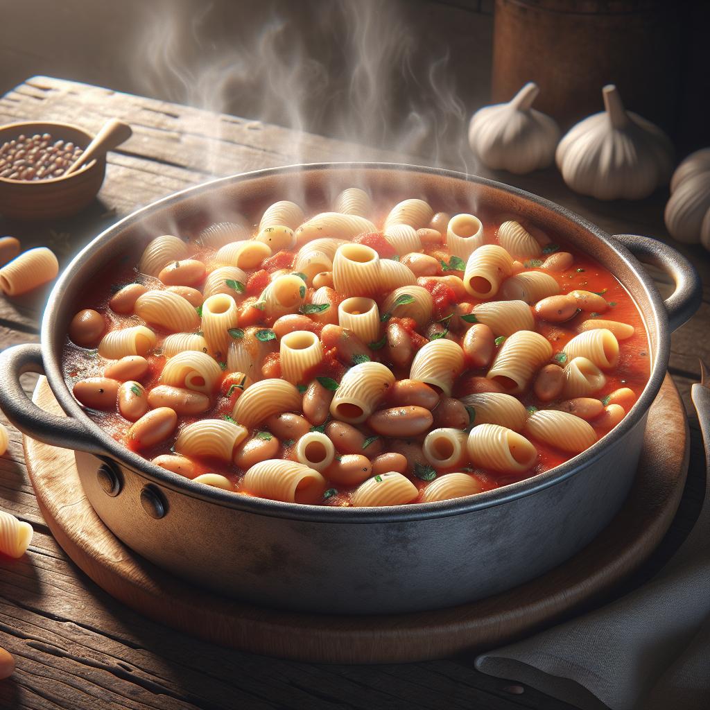 Pasta con alubias