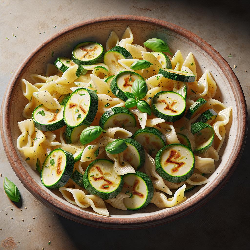 Pasta fría con calabacines