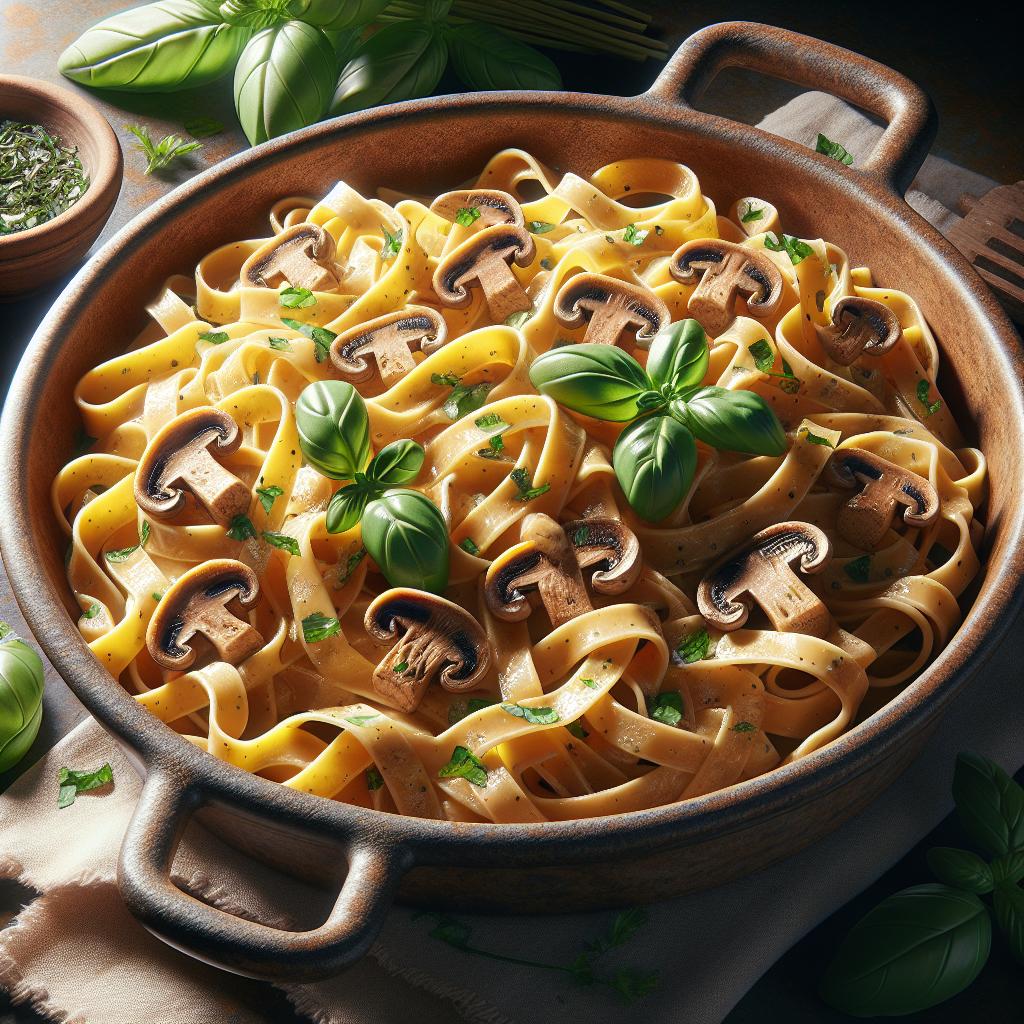 Pasta fresca con masa de hongos