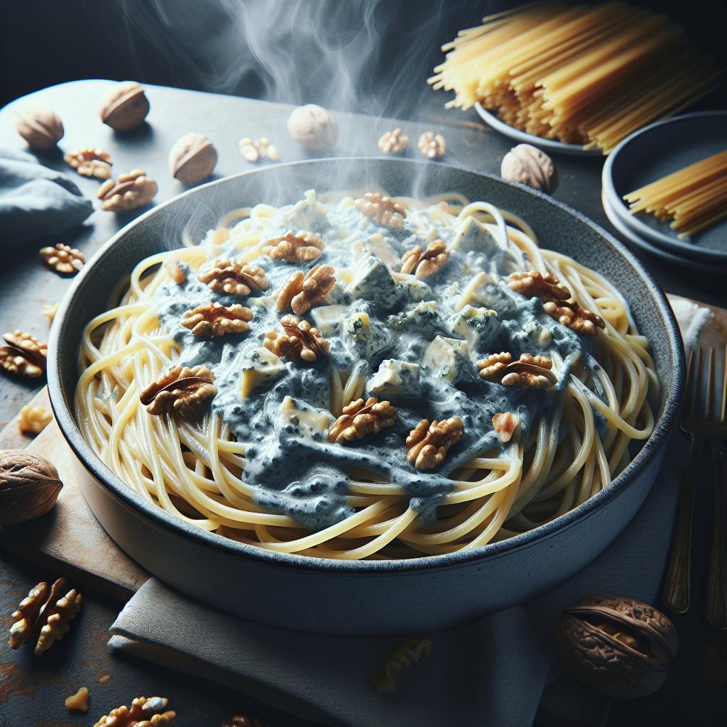 Pasta gorgonzola y nueces