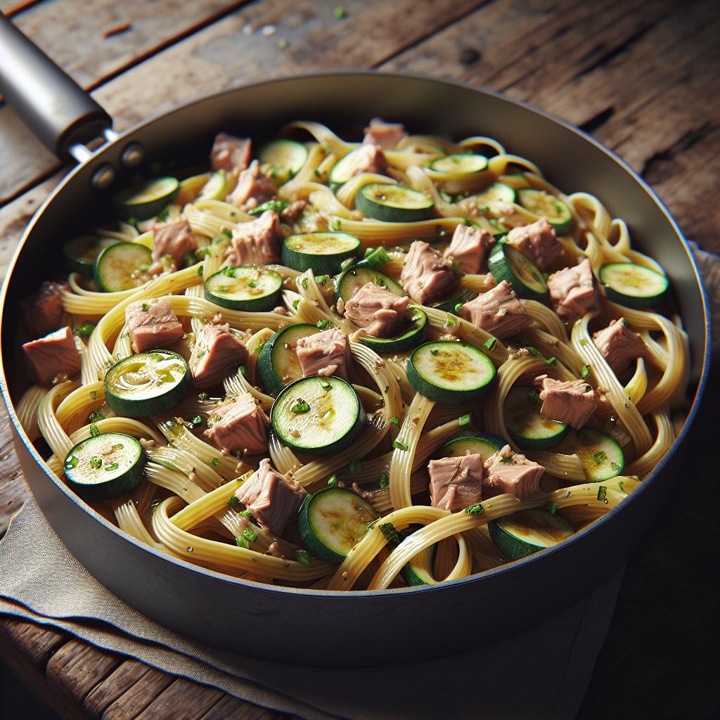 Pasta de calabacines y atún