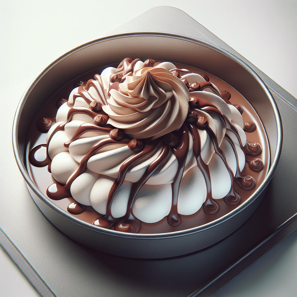 Pavlova al cacao con crema de chocolate