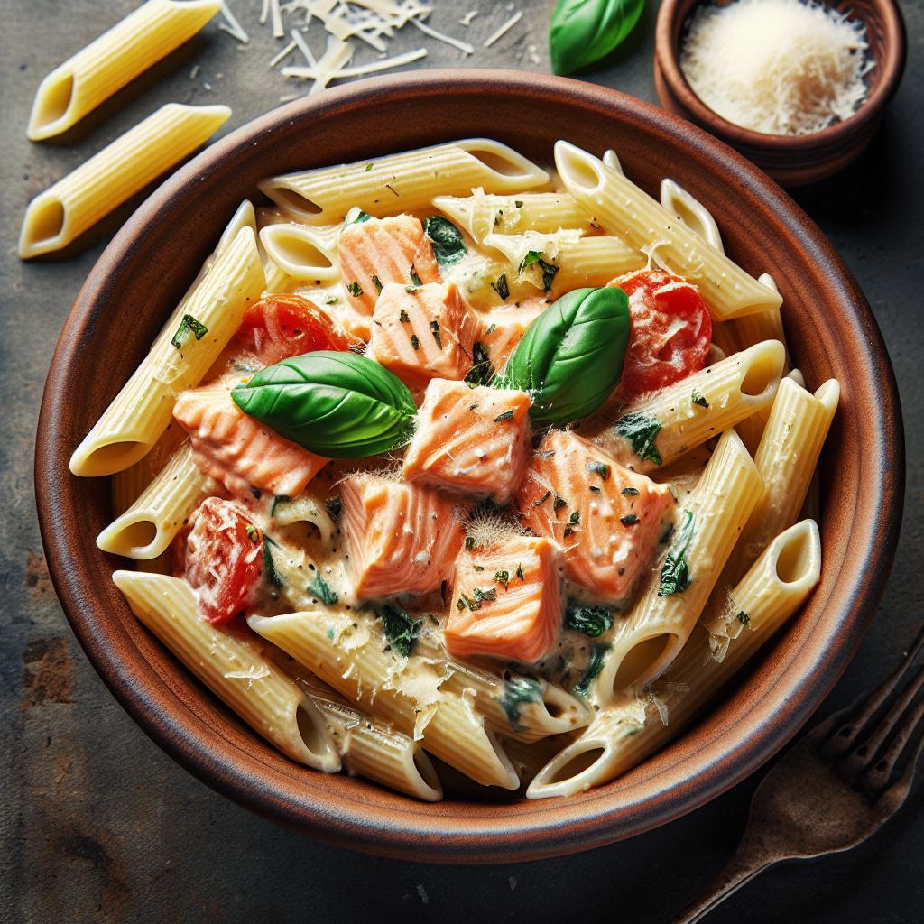Penne al salmón