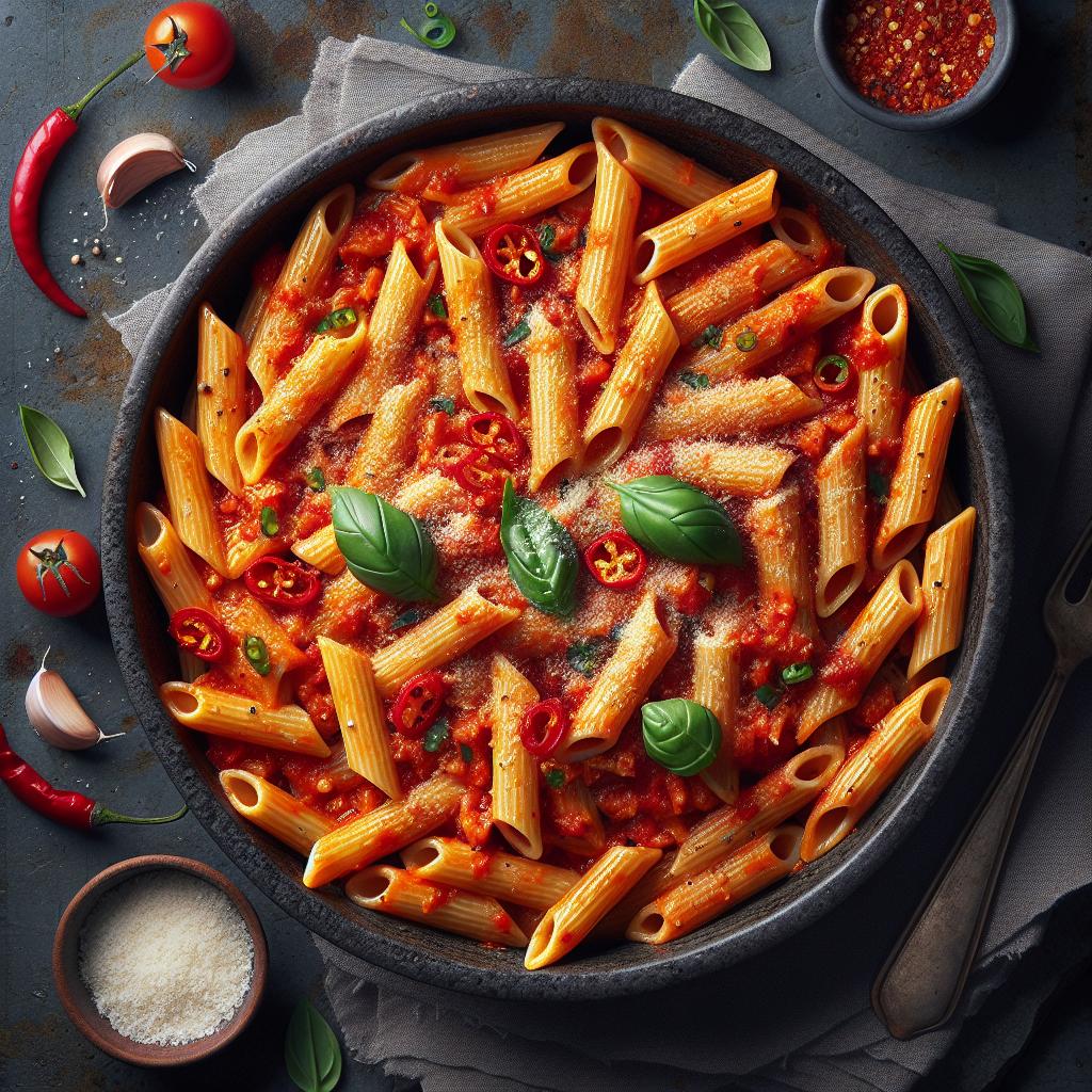 Penne all'arrabbiata al horno