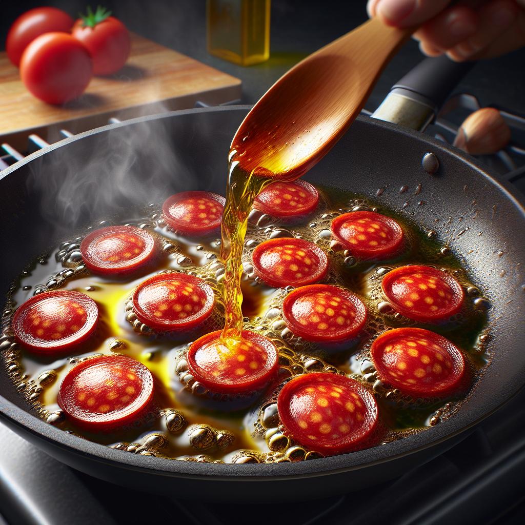 Pimientos en sartén