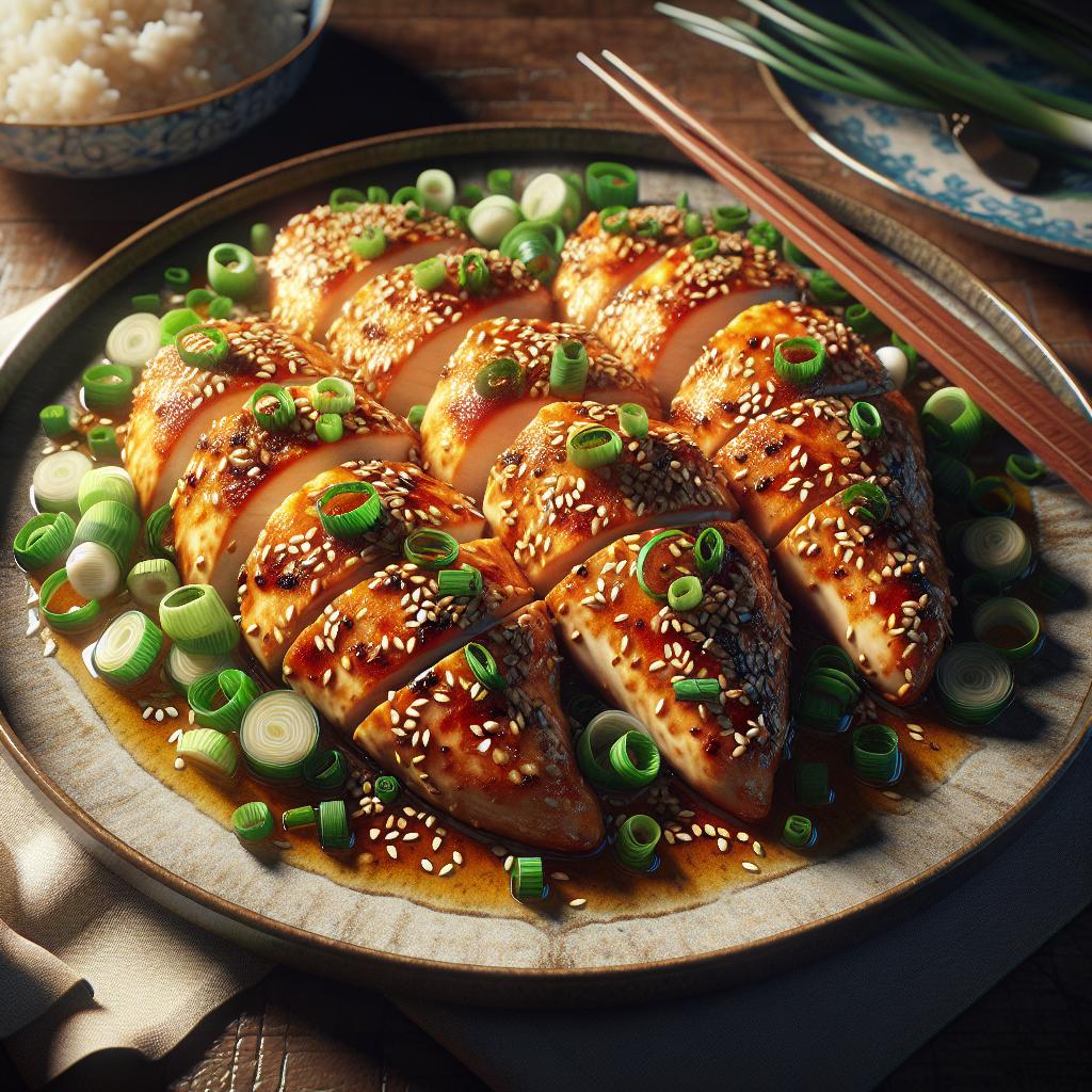 Pechugas de pollo al sésamo