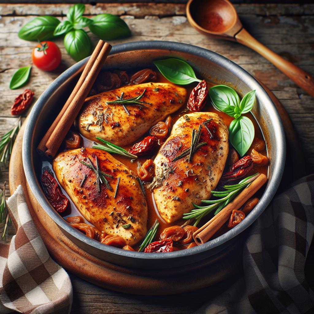 Pechos de pollo a la canela