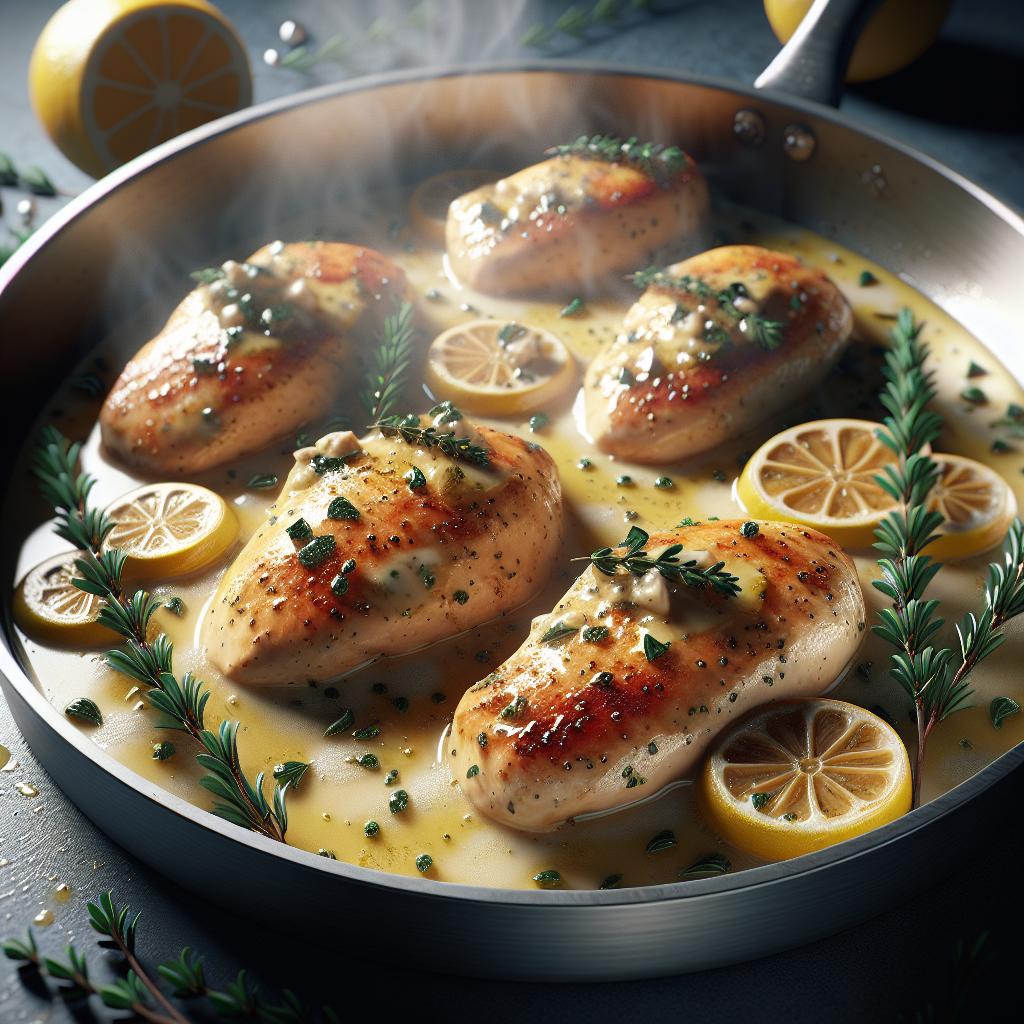 Pechugas de pollo a la mugnaia con mirto