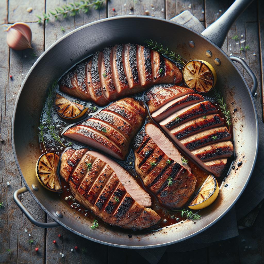 Pechuga de pato a la parrilla