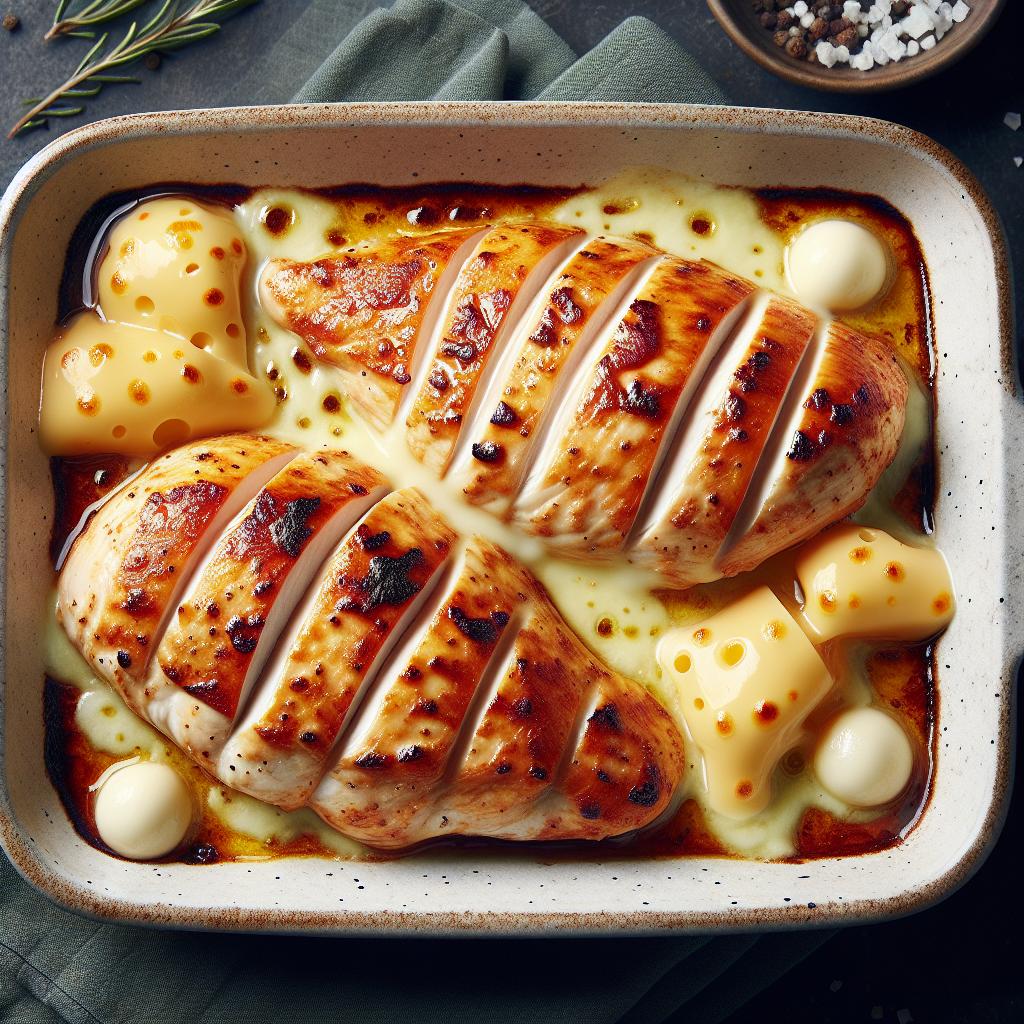 Pechuga de pollo al horno con scamorza